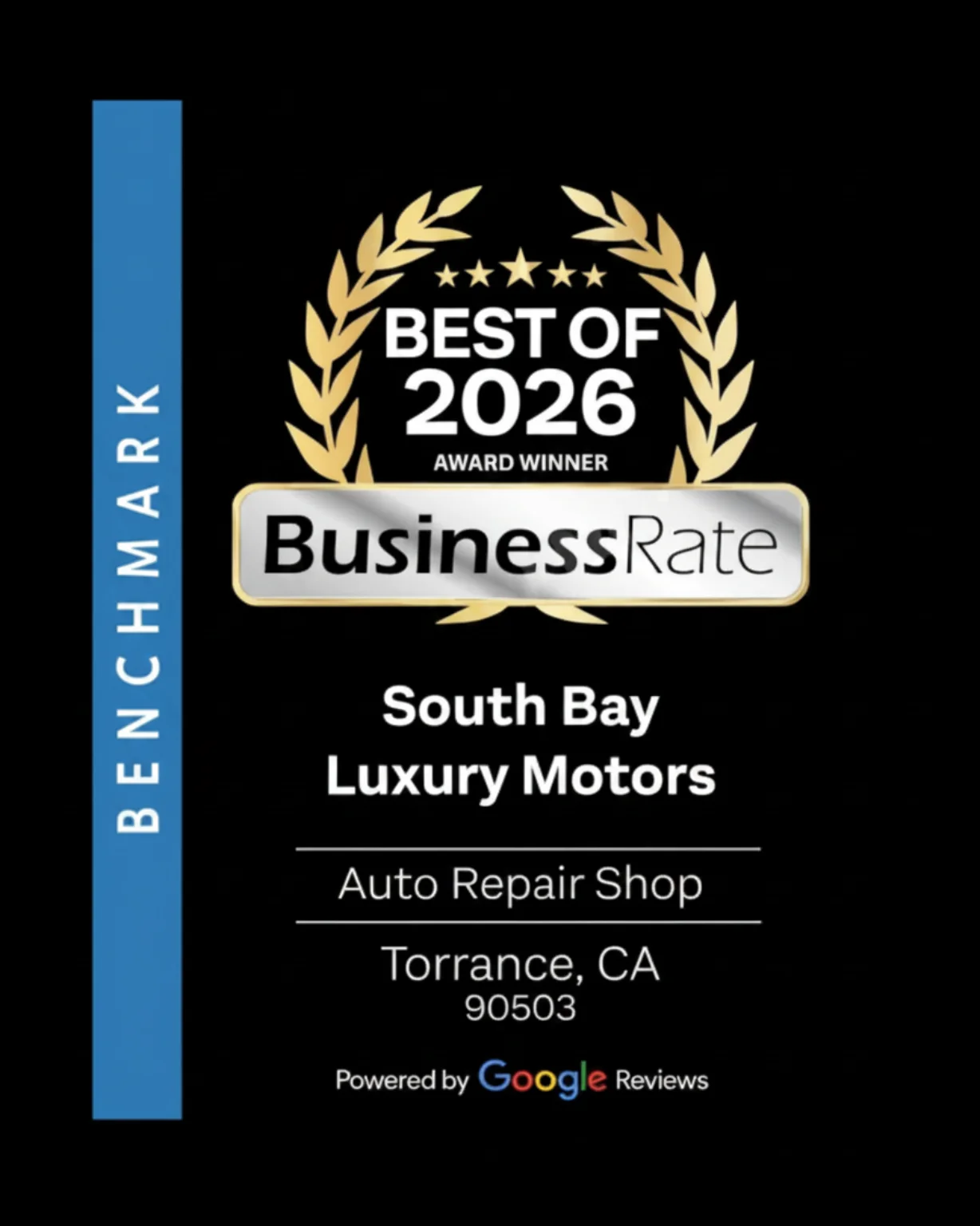 BusinessRate Best of 2026 — South Bay Luxury Motors, Auto Repair Shop, Torrance, CA