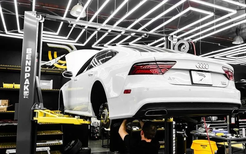 Suspension repair on a German luxury vehicle in Torrance
